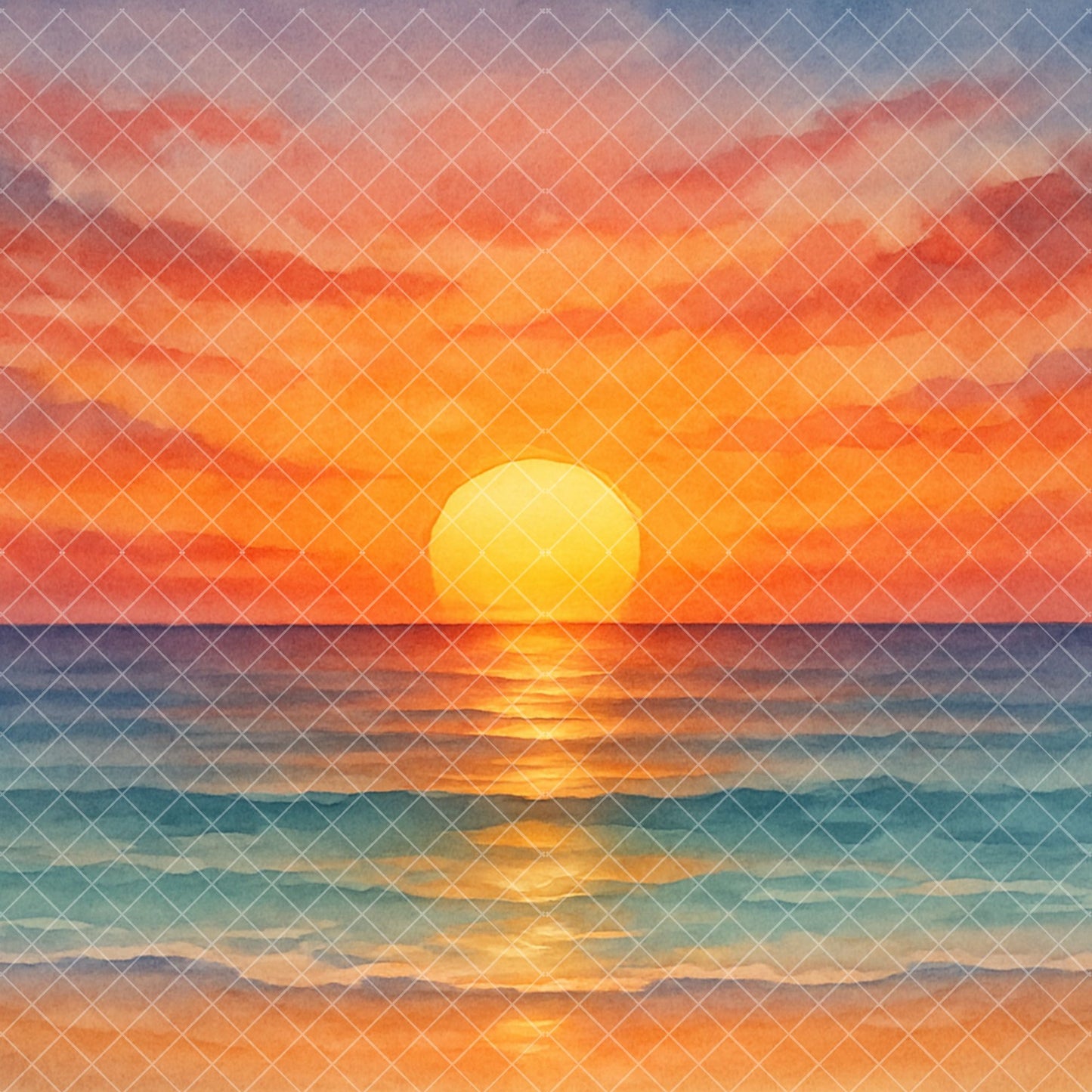 Watercolor Summer Clipart – Beach Picnic PNG Bundle, Coastal Vacation & Seaside Art (56 Files)