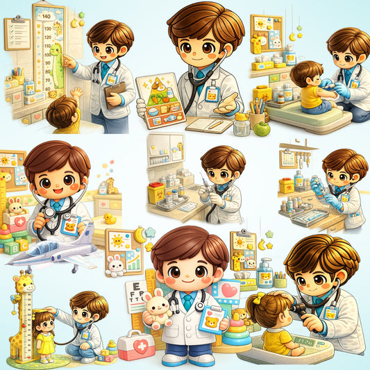 Pediatrician 3D Clipart PNG Bundle – 56 Kids Doctor & Healthcare Graphics for Clinics, Classrooms & Printables