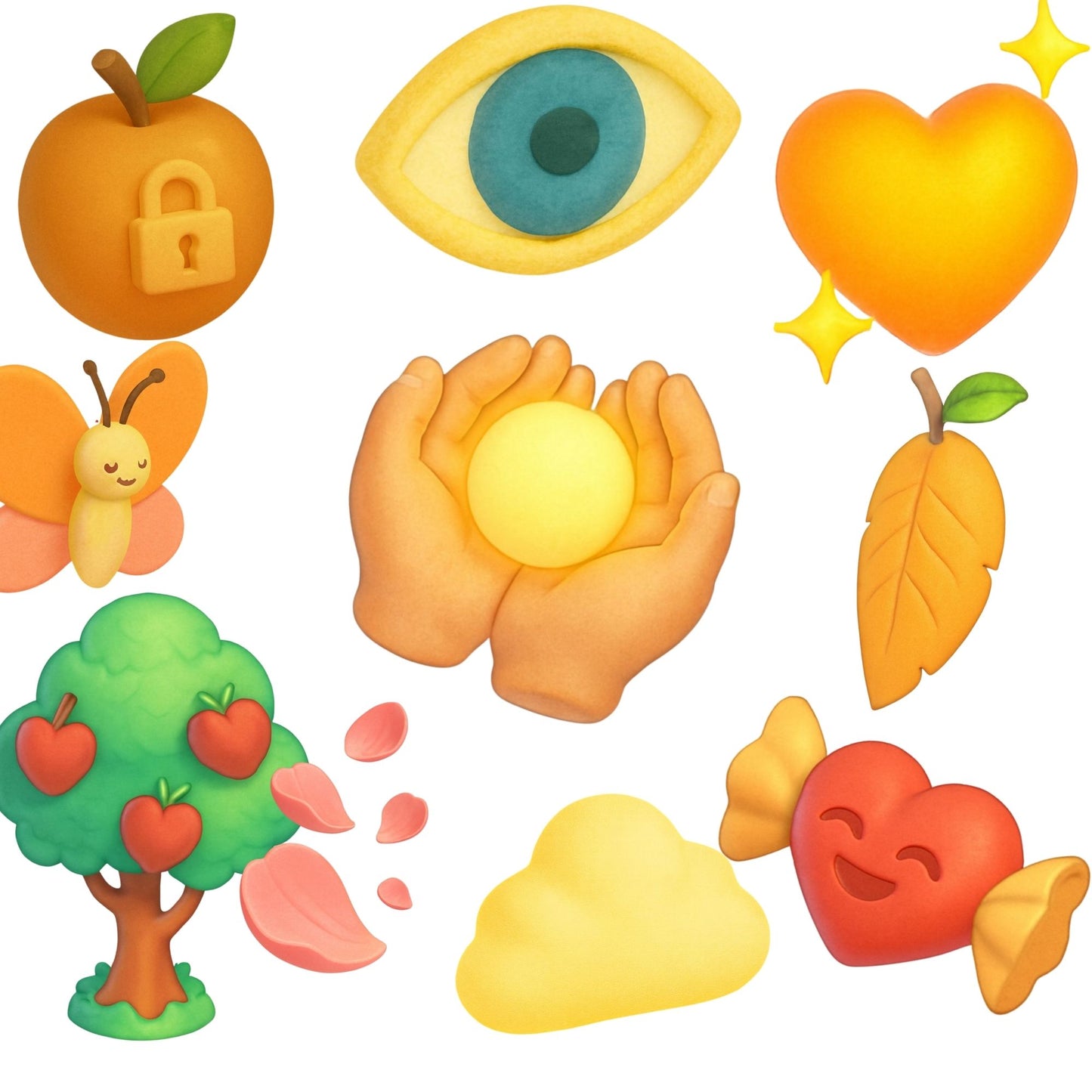 Fruit of the Spirit 3D Clipart – 60 PNG Christian Bible Illustrations for Kids & Sunday School