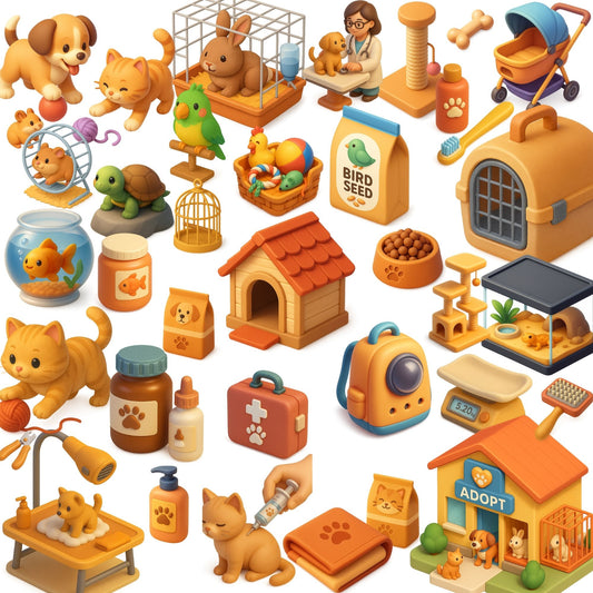 Pet Care 3D Clipart – 66 PNG Vet, Grooming & Animal Graphics | Dogs, Cats, Adoption, Animal Care