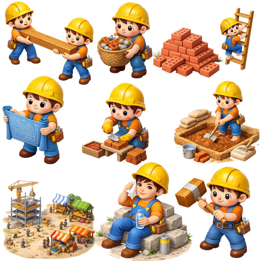 Tower of Babel Clipart – 60 Biblical PNG Files – Bible Story Builders, Christian Classroom & Sunday School Graphics