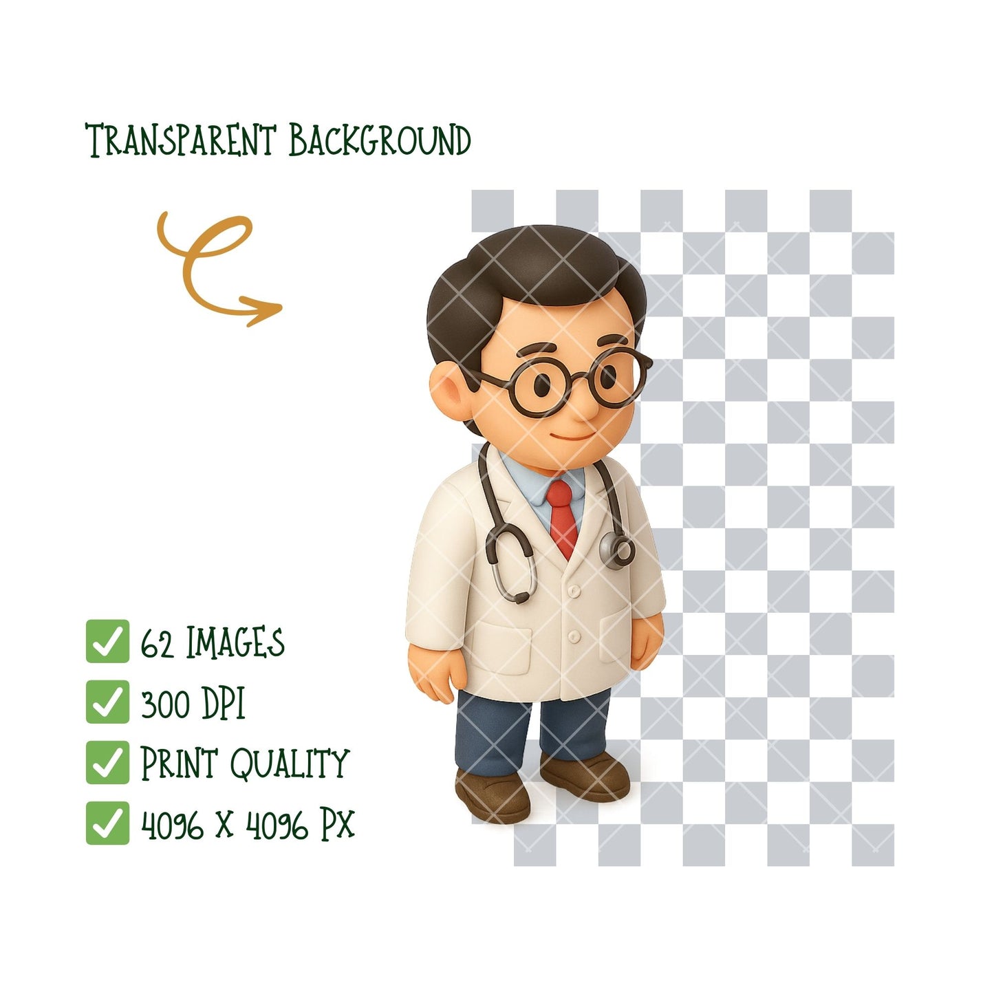 Medical 3D Clipart PNG | Doctor Nurse Hospital Icons | Healthcare Illustrations | Medical Center Graphics | Commercial Use