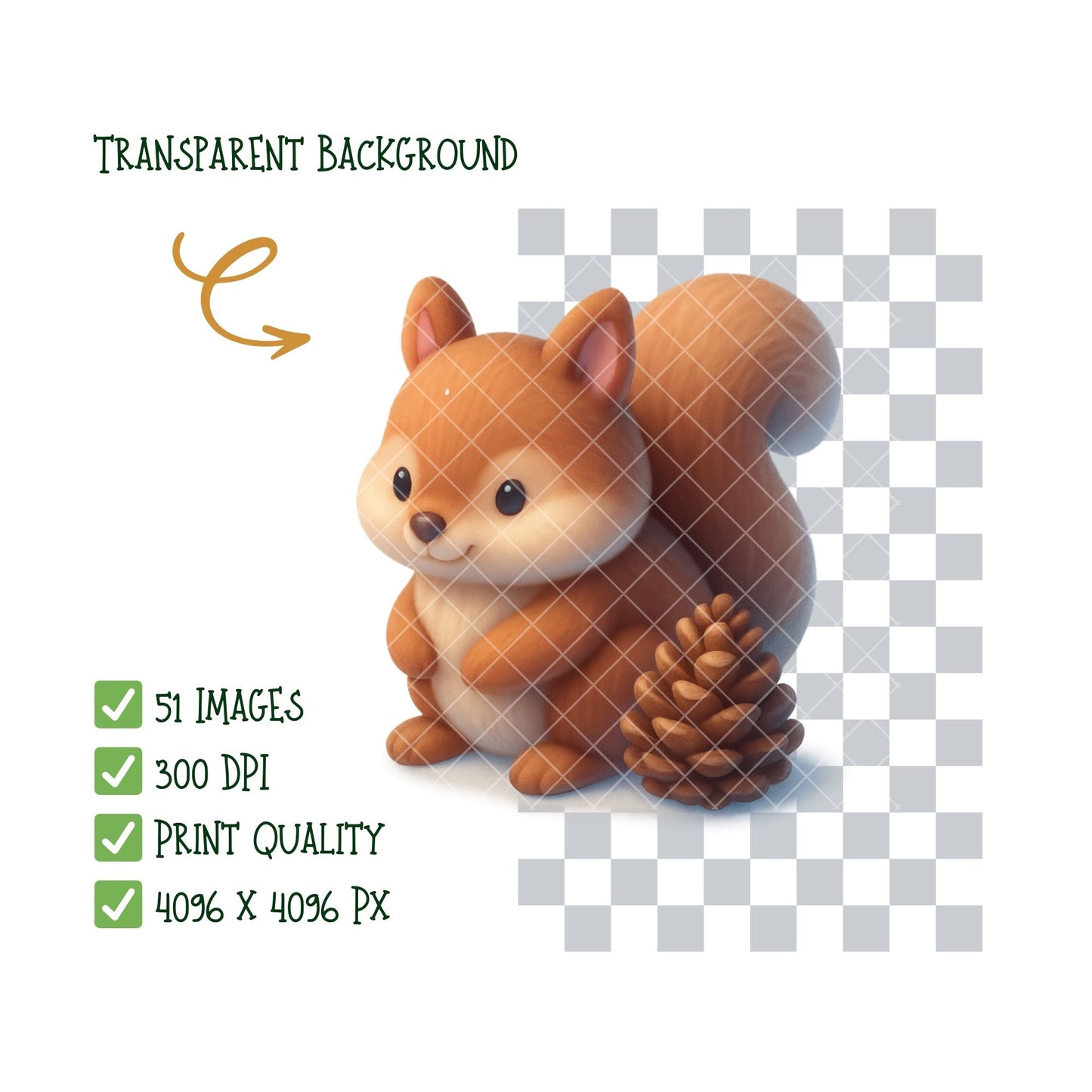 Winter Animals Clipart PNG | Woodland & Arctic Animals | Cute Winter Clipart | Holiday Animal PNG | Commercial Use