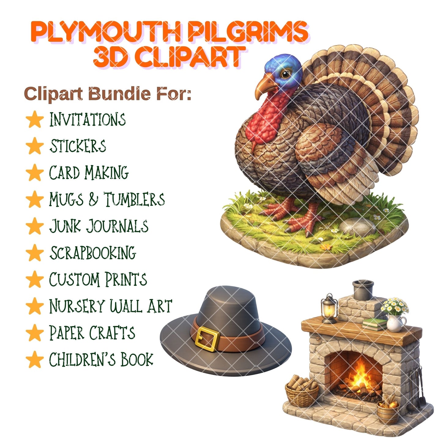 Plymouth Pilgrims Clipart – 53 Colonial PNG Files – Mayflower Ship, Thanksgiving & Colonial Life Graphics
