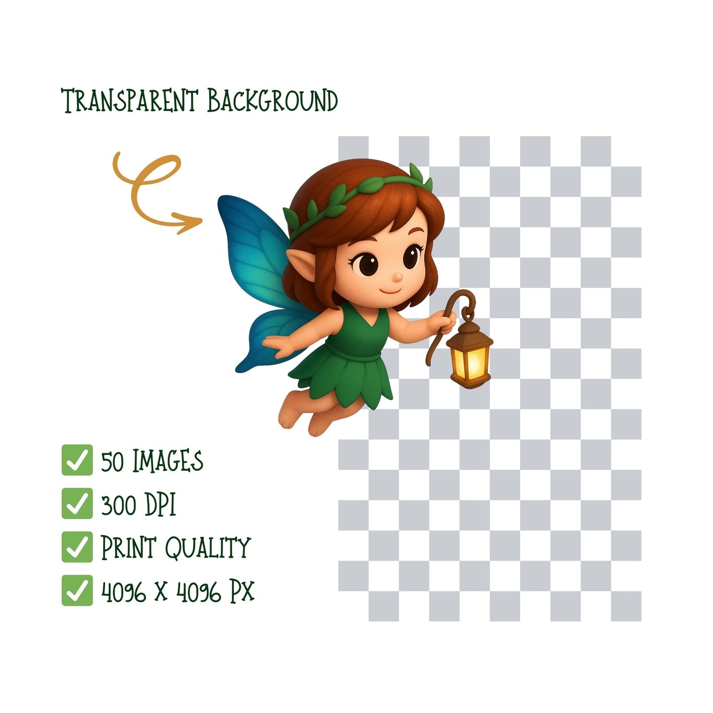 3D Fairy Clipart Bundle – Magical Forest PNG, Cute Fantasy Fairies, Woodland Elves & Enchanted Garden Art (50 PNG)
