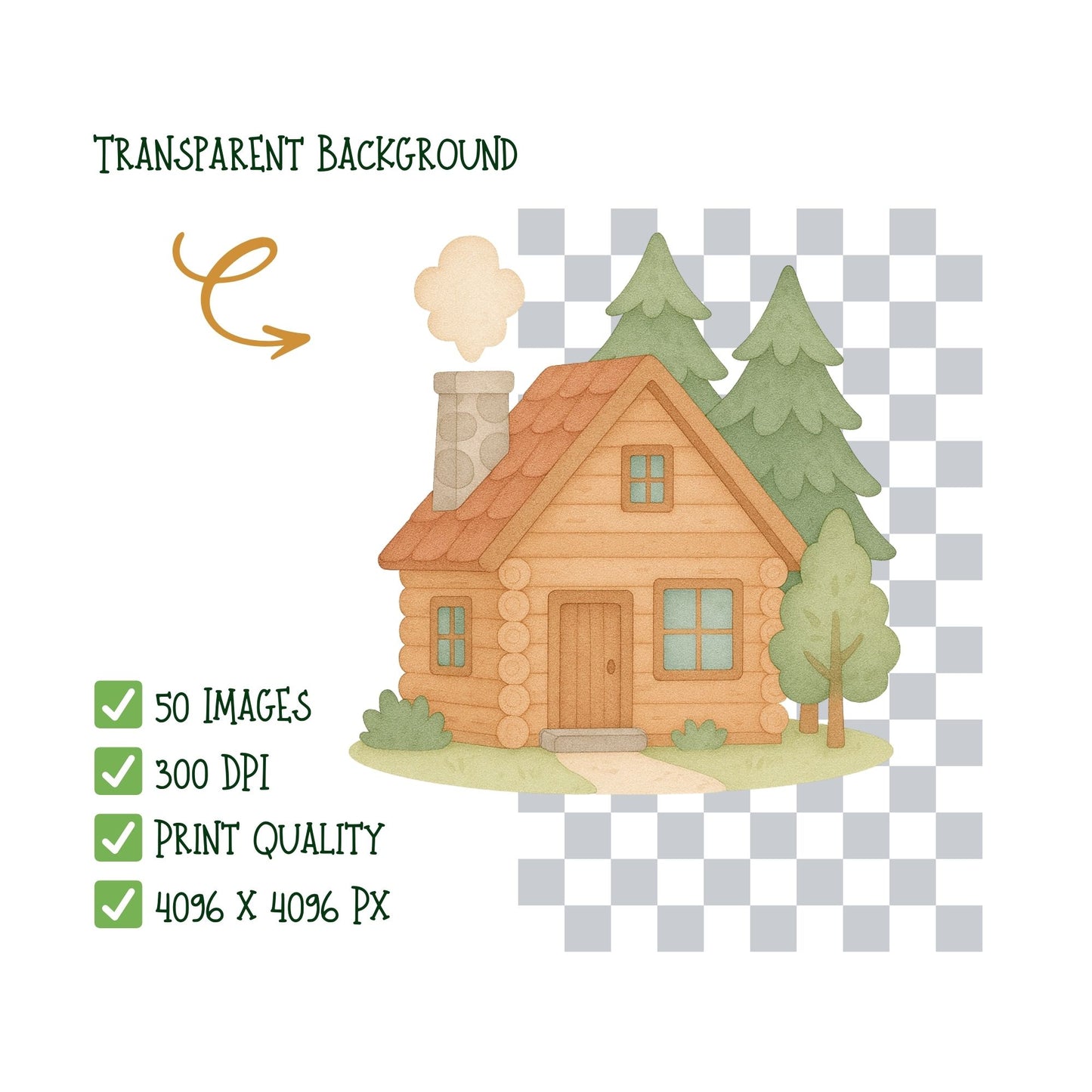 Hunting Watercolor Clipart PNG – Outdoor Adventure, Camping Gear & Forest Animals (50 PNG)