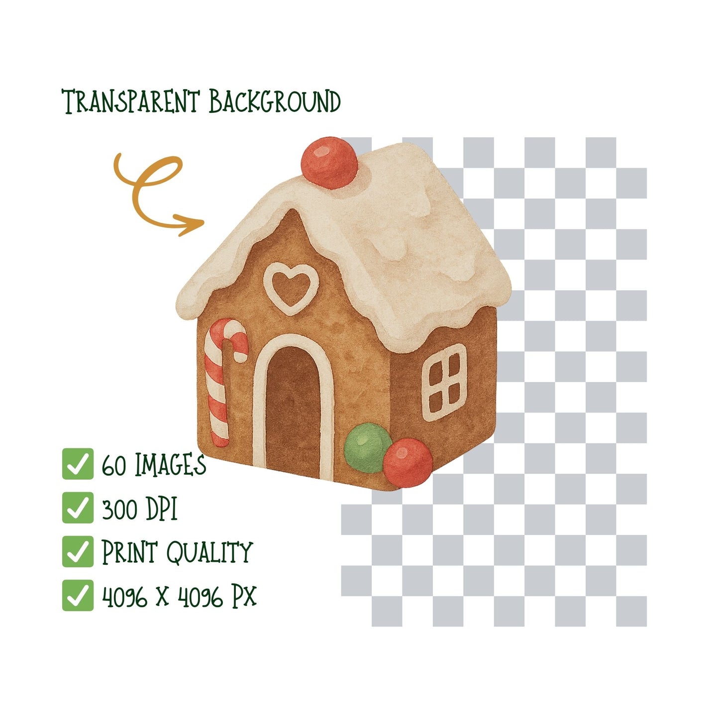 Christmas Baking Watercolor Clipart – Holiday Kitchen PNG Set, Festive Baking Illustrations, Christmas Food Clipart, 60 PNG Files