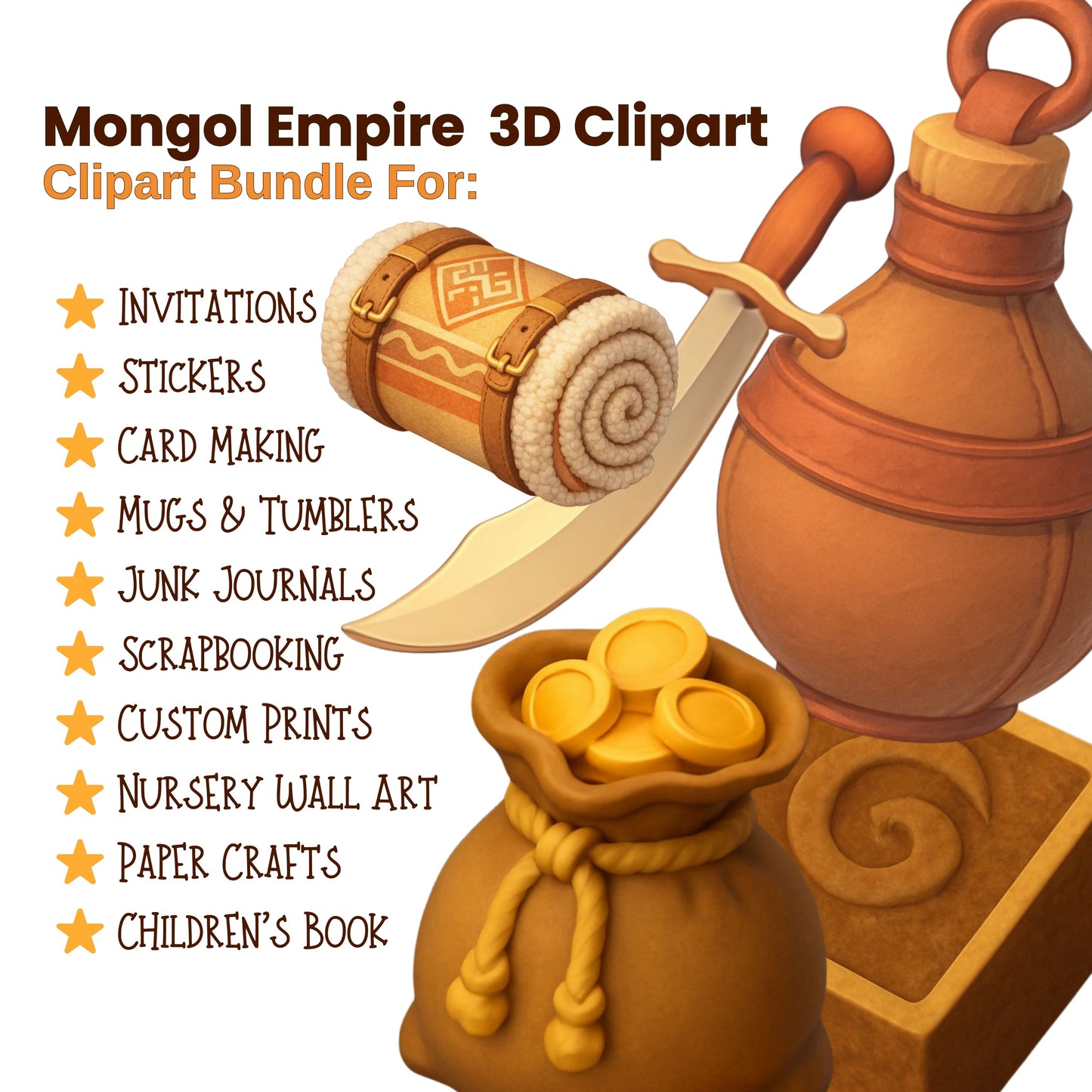Noah’s Ark 3D Clipart – Bible Story Animal PNG Bundle for Kids (55 Files)
