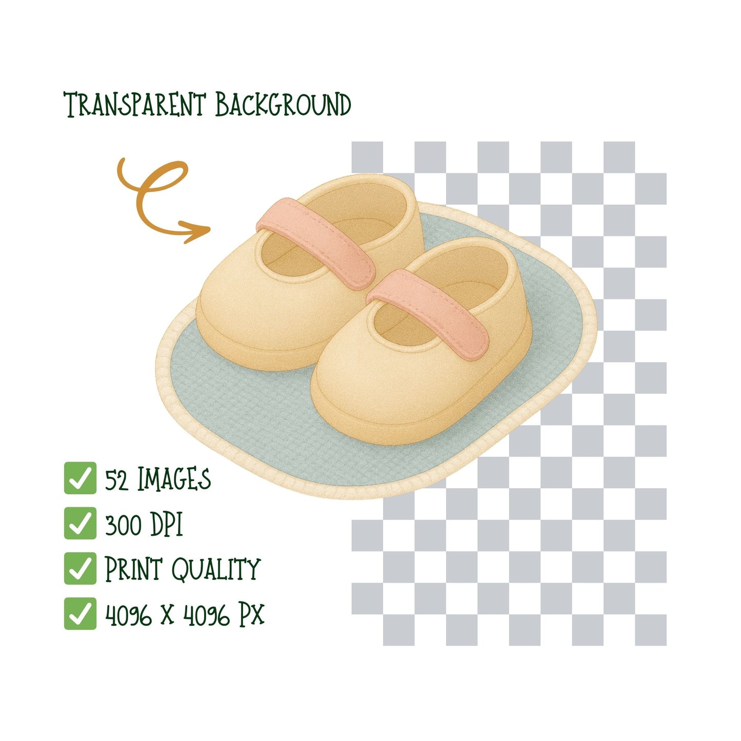 Pastel Nursery Clipart – 3D Baby Room PNG Bundle, Cute Nursery Decor & Baby Shower Graphics (52 Files)