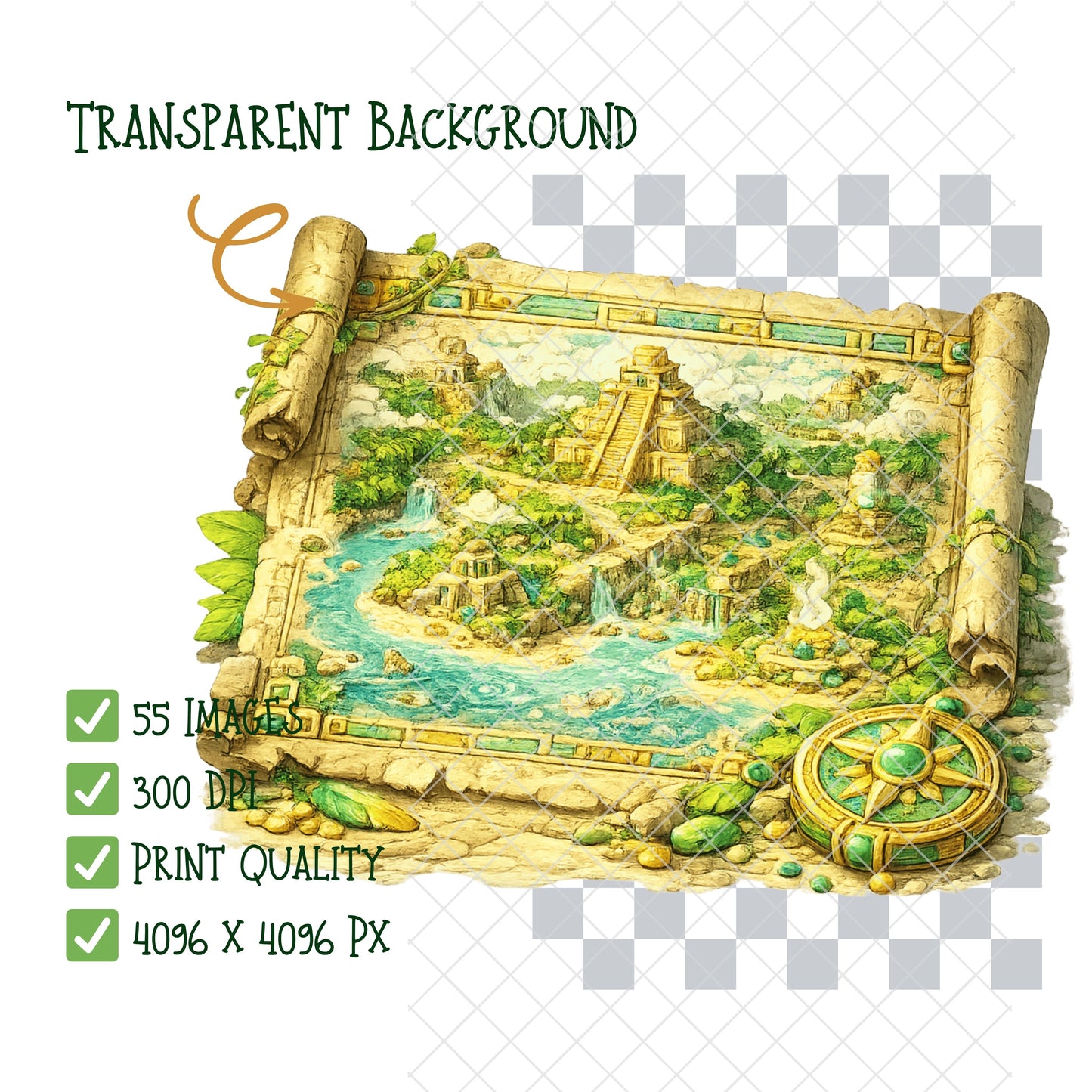 Maya Civilization 3D Clipart PNG Bundle – 55 Ancient Mayan History Graphics for Classroom & Homeschool