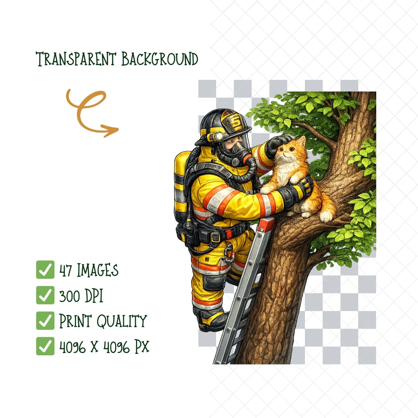 Firefighter 3D Clipart PNG Bundle – 47 Cartoon Fire Truck & Emergency Services Graphics