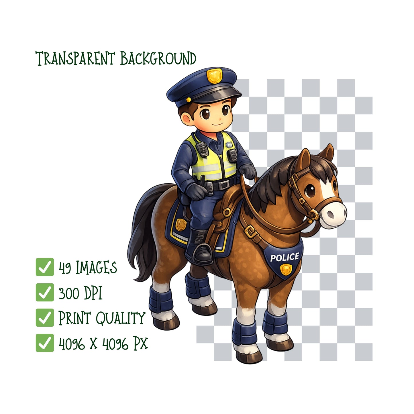 Police & Law Enforcement 3D Isometric Clipart Bundle – Kids Education PNG, Police Station, Officers, K9, Classroom & Game Art, 49 PNG