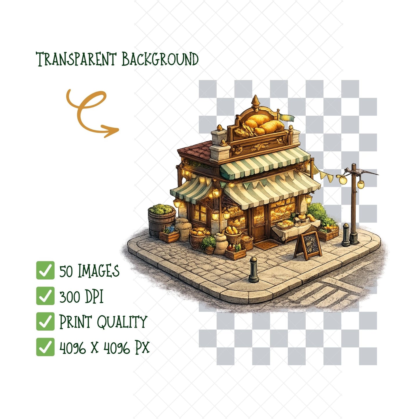Modern Urban Props 3D Clipart PNG Bundle – 50 City Map & Game Asset Graphics for Isometric Design