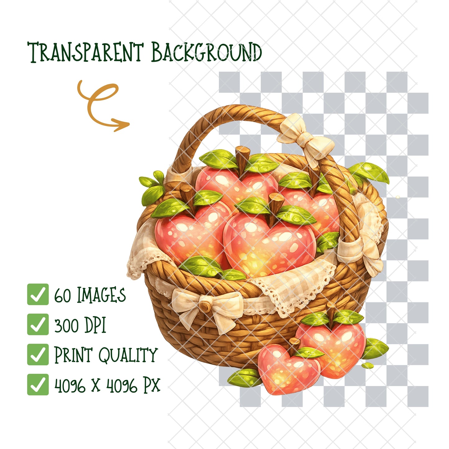 Fruits of the Spirit Clipart PNG Bundle – 60 Kawaii Christian Graphics for Bible Journaling & Sunday School