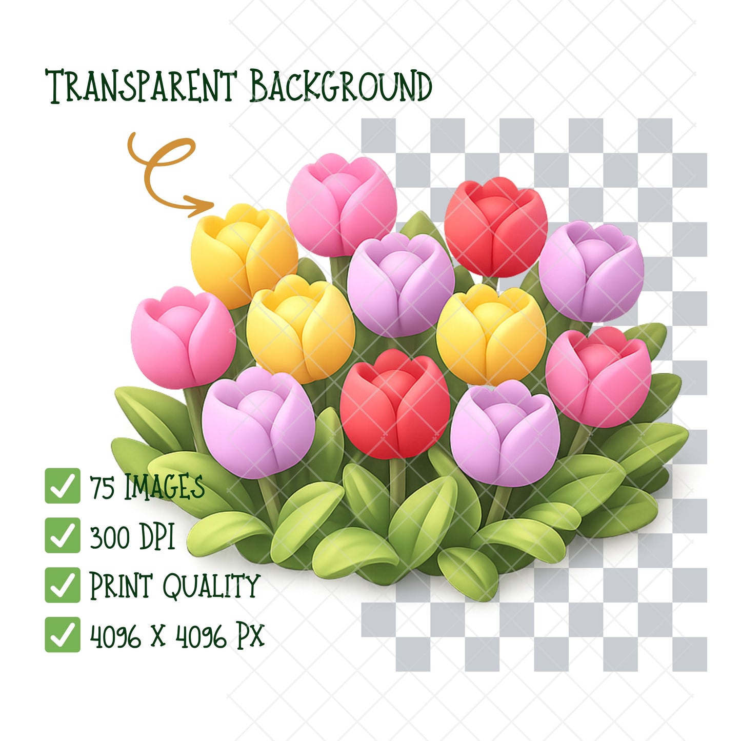 Easter 3D Clipart PNG Bundle – 75 Spring & Christian Graphics for Church, Classroom & Crafts