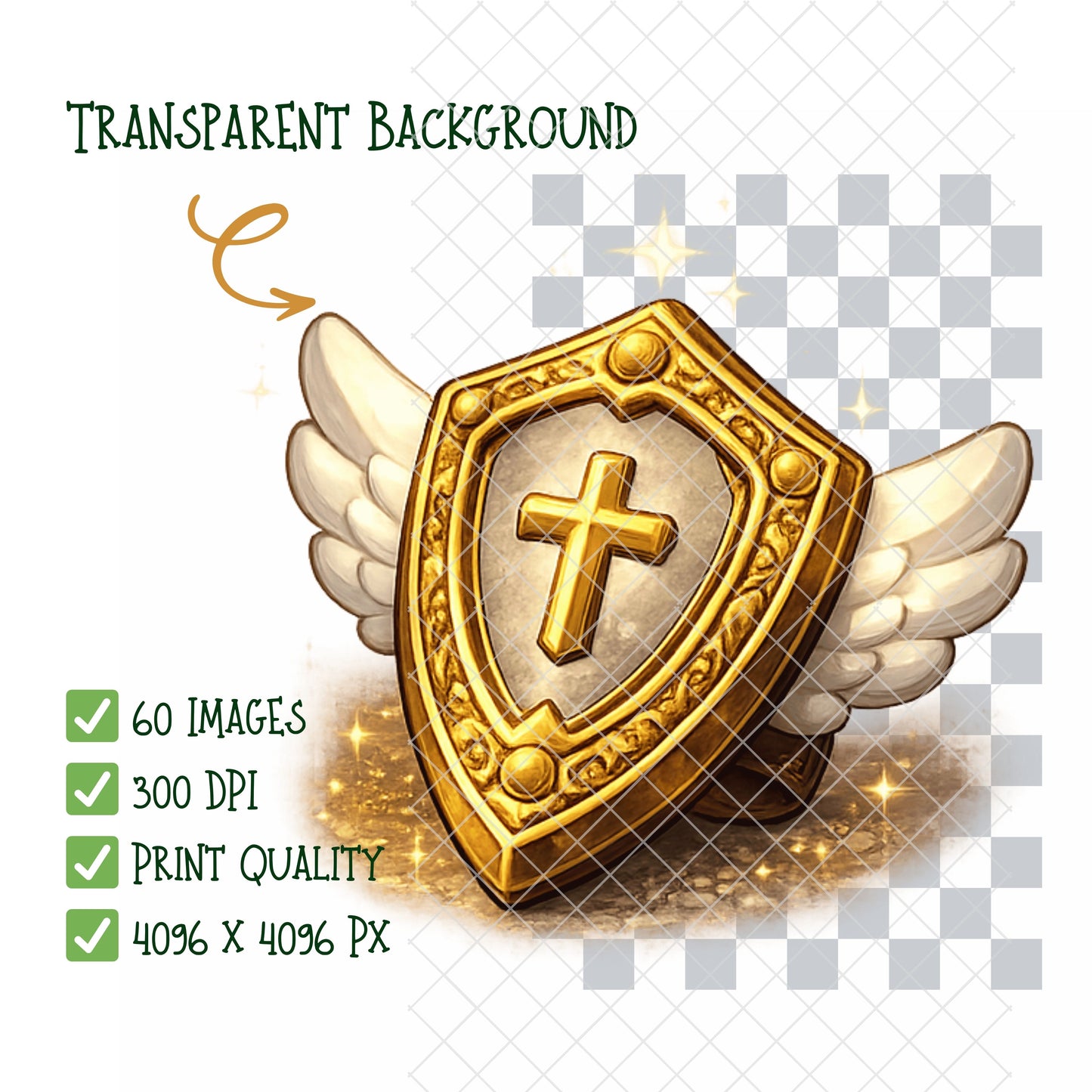 Armor of God 3D Clipart PNG Bundle – 60 Christian Graphics from Ephesians 6 for Sunday School & Bible Teaching