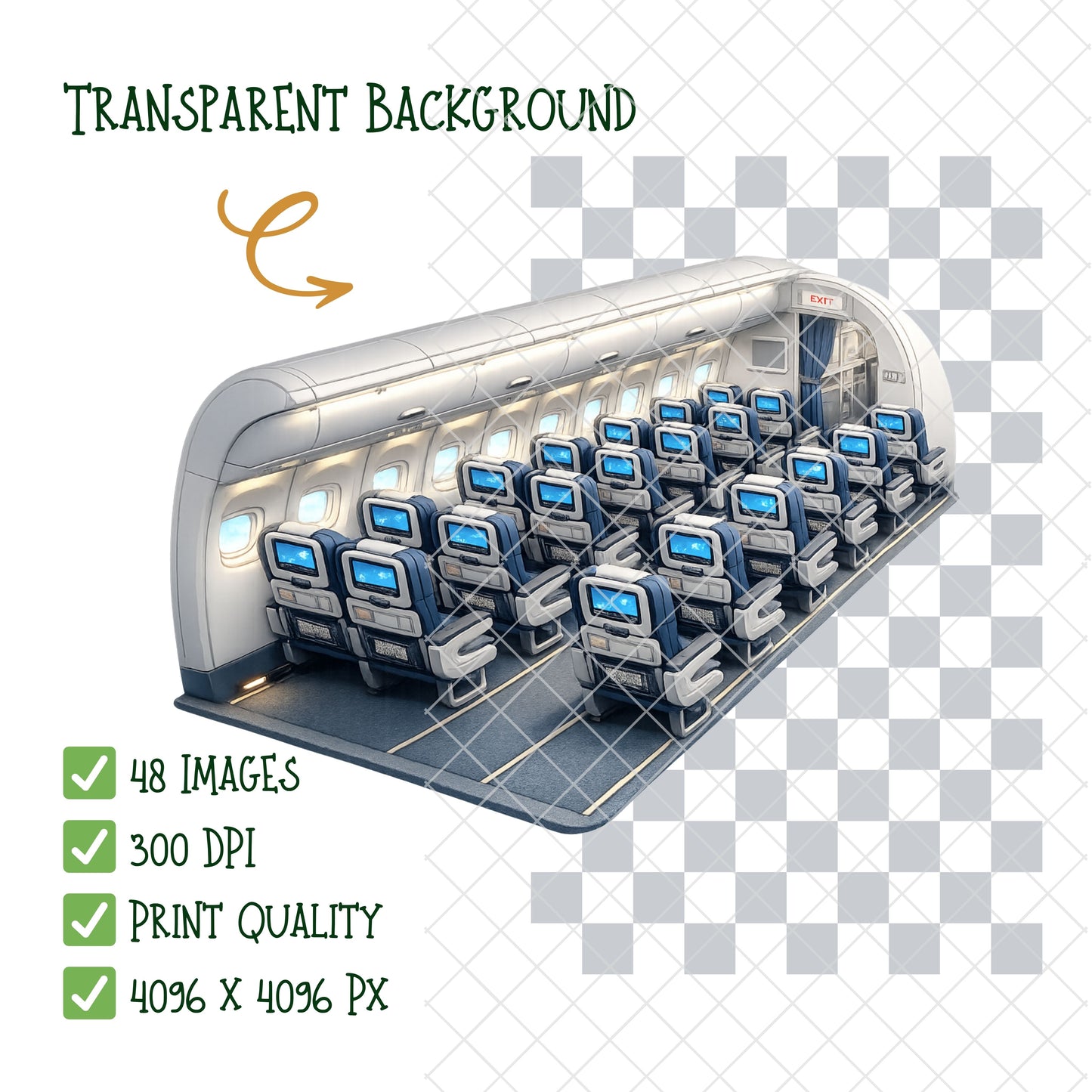 Flight Crew Isometric Clipart – Aviation & Travel PNG Bundle (48 Files)