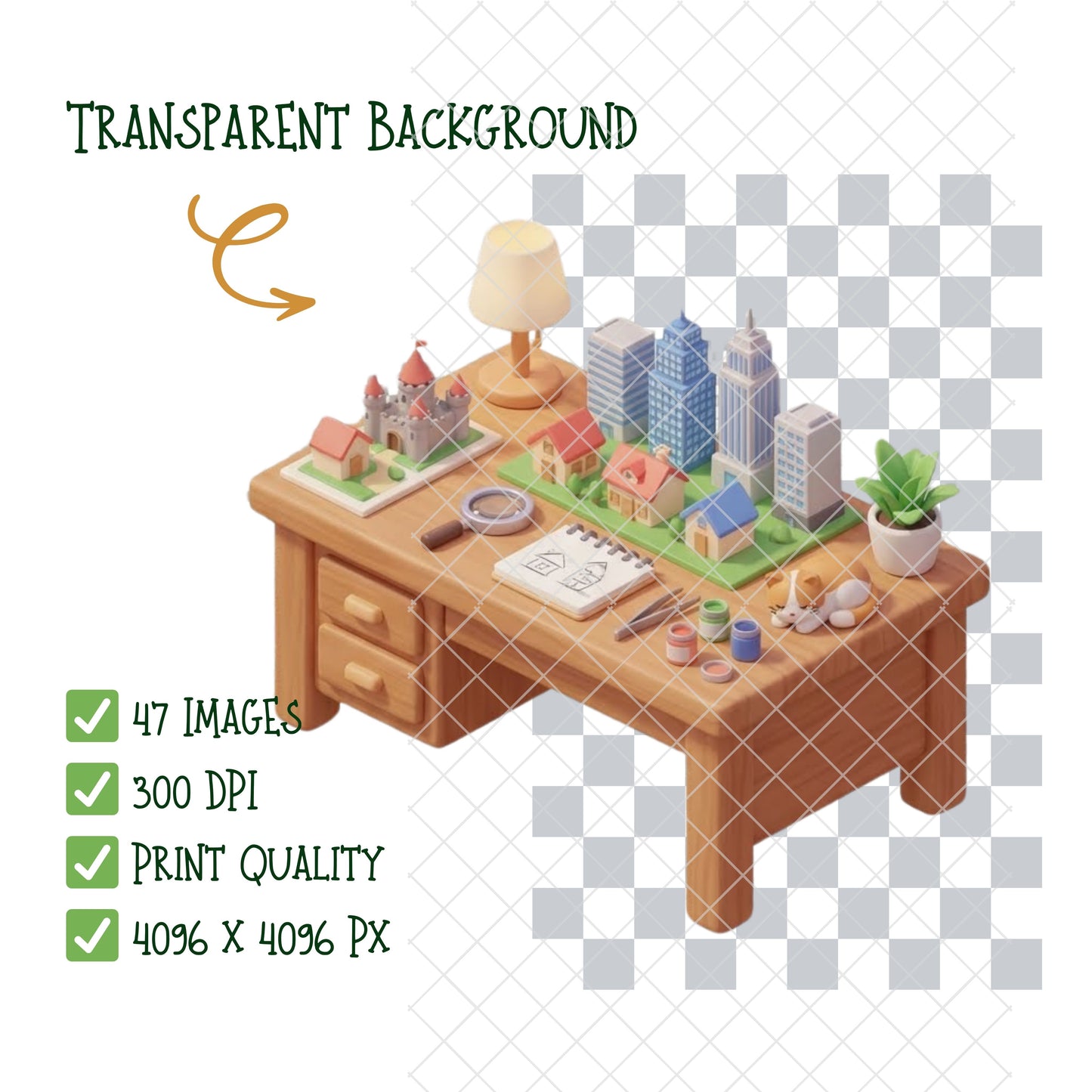 Architect Isometric Clipart Bundle | Construction 3D PNG Graphics | Architecture Tools, Blueprint, Engineer Clipart | STEM Education Design
