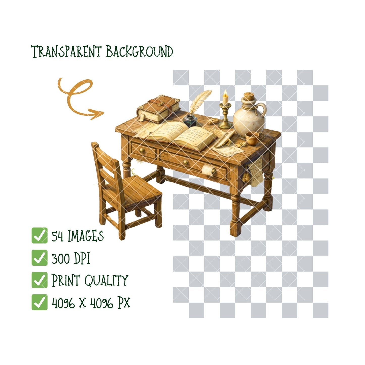 13 Colonies Clipart – Colonial Daily Life PNG Bundle – 54 Early American Homes, Tools & Classroom Graphics