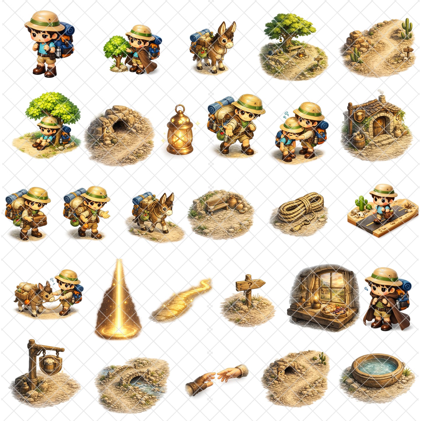 Good Samaritan 3D Clipart PNG Bundle – 60 Christian Parable Graphics for Sunday School & Bible Teaching
