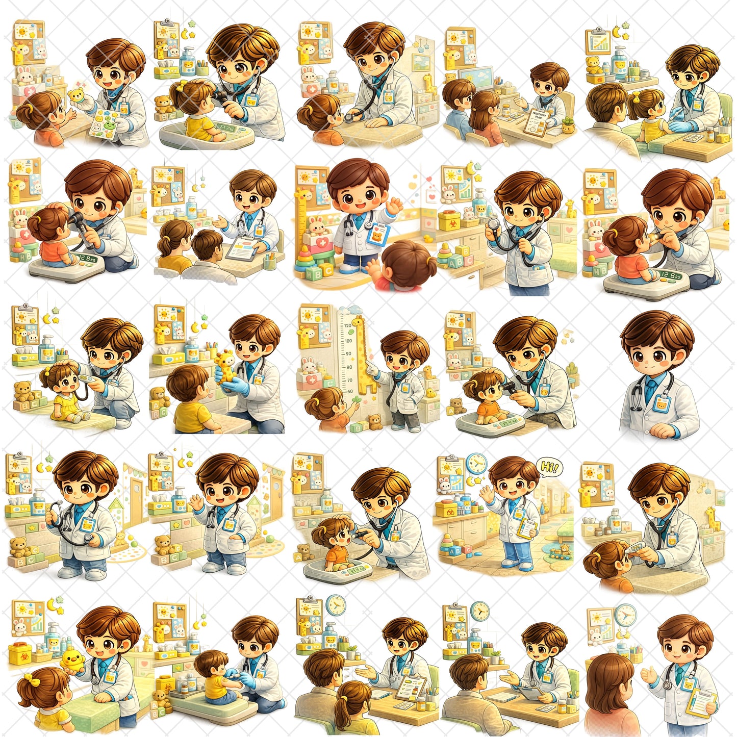 Pediatrician 3D Clipart PNG Bundle – 56 Kids Doctor & Healthcare Graphics for Clinics, Classrooms & Printables