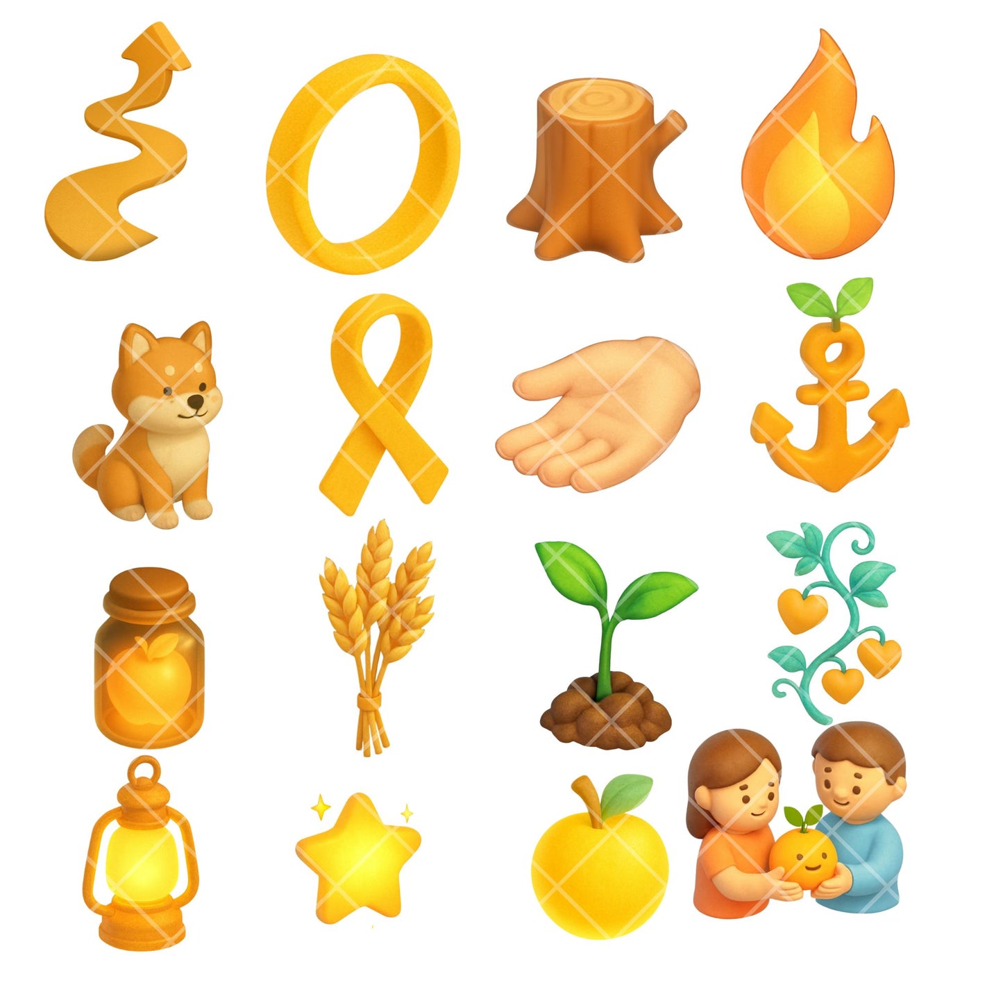 Fruit of the Spirit 3D Clipart – 60 PNG Christian Bible Illustrations for Kids & Sunday School
