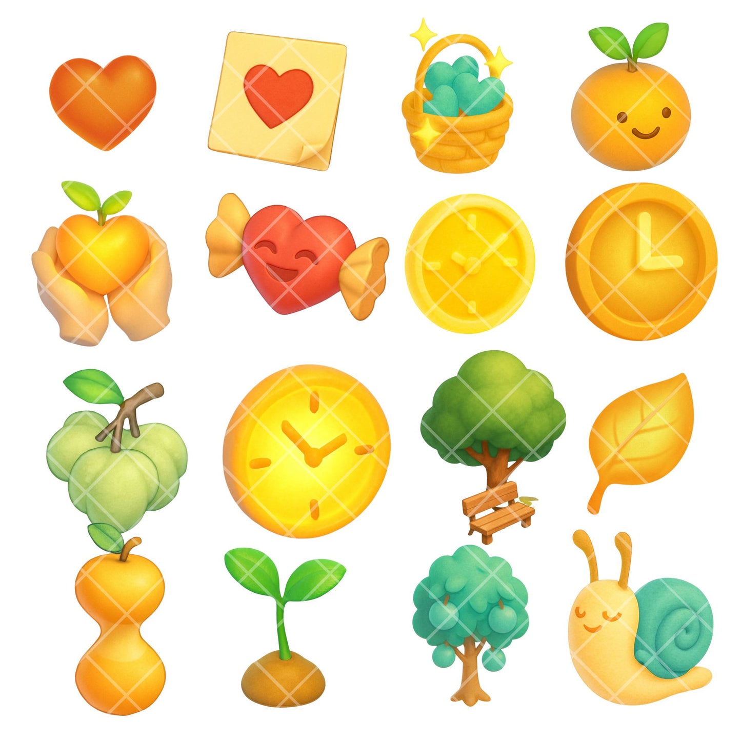 Fruit of the Spirit 3D Clipart – 60 PNG Christian Bible Illustrations for Kids & Sunday School