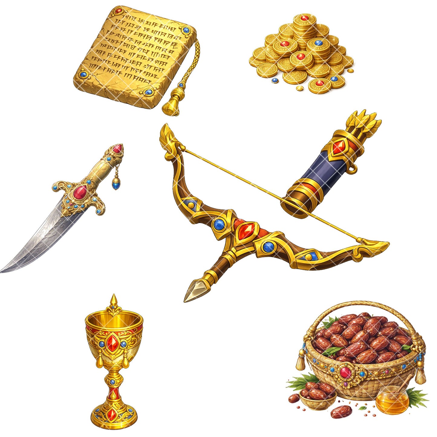 Persian Empire Clipart – 55 Ancient Persia PNG Files – Royal Kings, Thrones & Historical Graphics