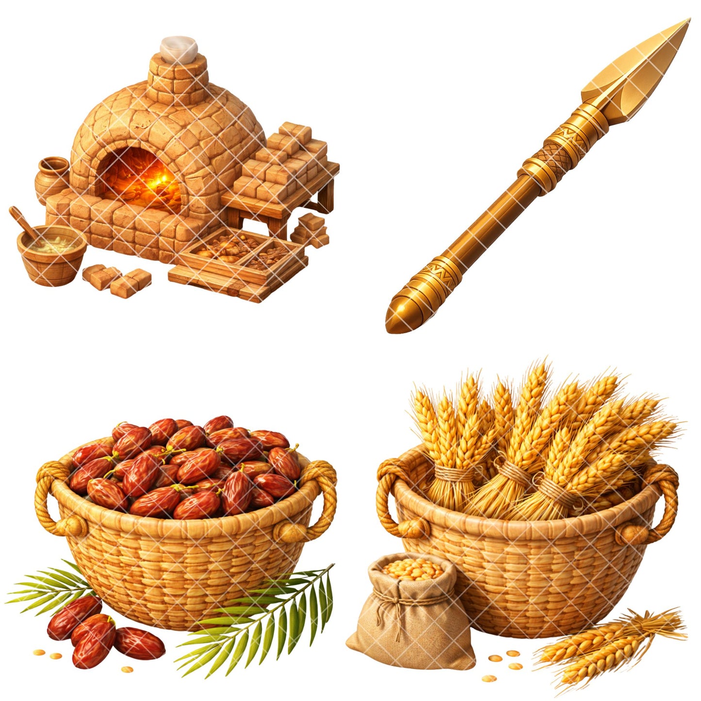Mesopotamia Clipart – 54 Ancient Civilization PNG Files – Sumerian, Babylonian & Assyrian History Graphics