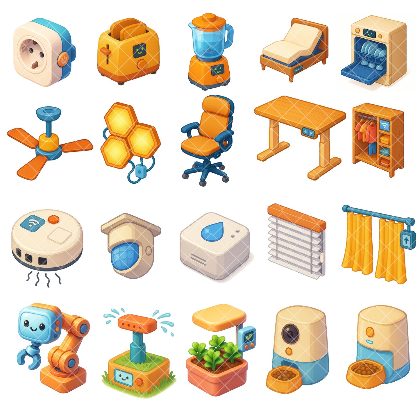 Smart Home Clipart – 52 AI Gadget PNGs | Cute Tech Icons, Futuristic Devices, App UI & Digital Designs