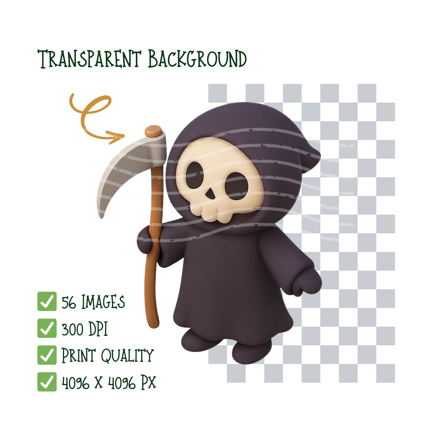 Halloween Costume Clipart – 56 Kids 3D PNGs | Cute Dress Up Characters, Party Decor, Classroom & Crafts