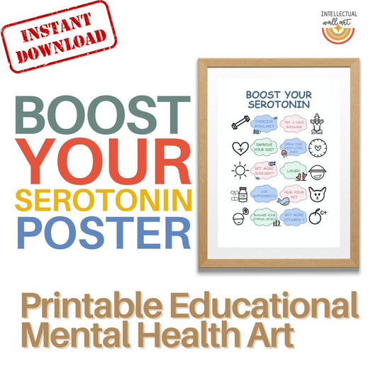Boost Your Serotonin Poster – Printable Wellness and Mental Health Resource