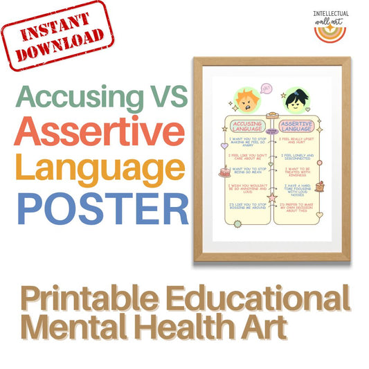 Accusing vs Assertive Language Poster – Printable Social Skills & SEL Tool