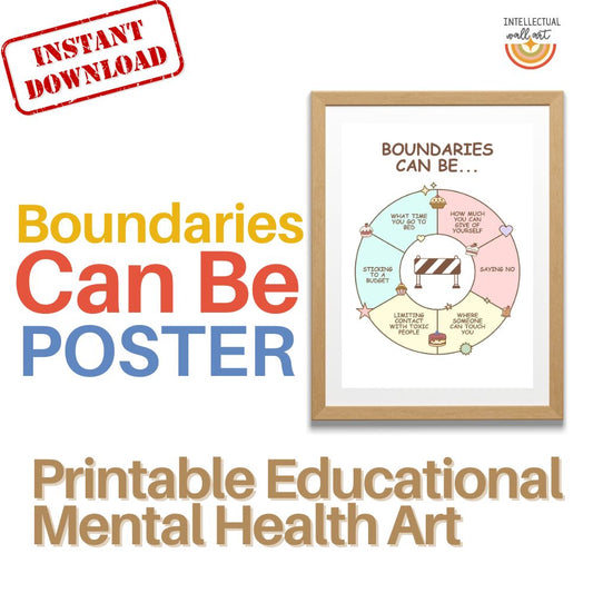 Boundaries Can Be Poster – Printable Visual Guide to Healthy Boundaries